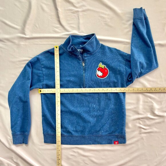 Sportiqe Apparel Co - 1/4 Zip Pullover w/Bitten Apple Applique - Blue - Size M - Picture 6 of 11